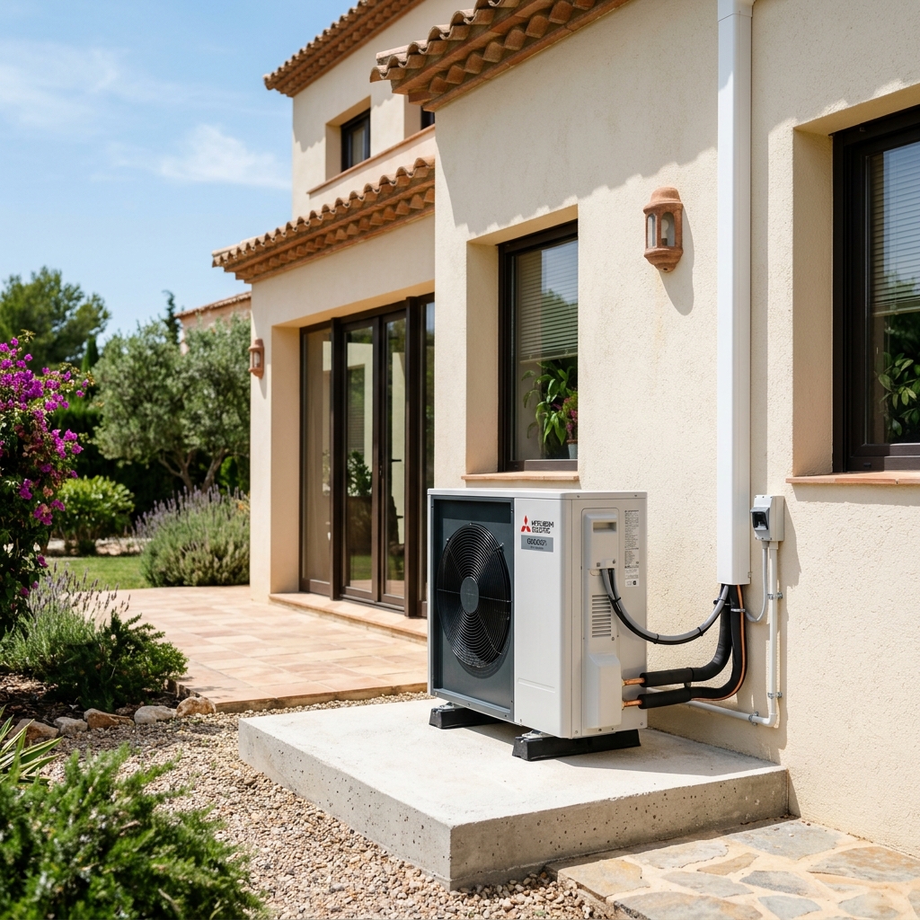Sistema de aerotermia instalado